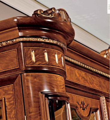 Display case Cabinets Brown Big Showcases Luxury Wardrobe Wood Dining room