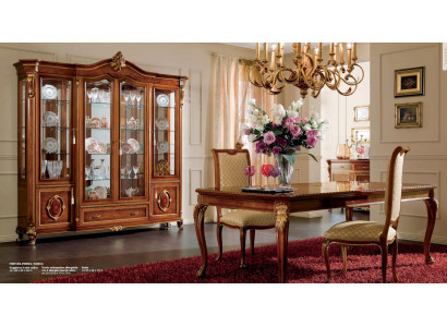 Display case Luxury Big Cabinets Showcases Wood Living room Furniture Wardrobe Brown Baroque