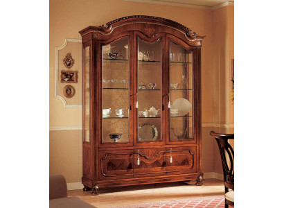 Display case Cabinets Showcases Brown Luxury Wardrobe Living room Wood Glass