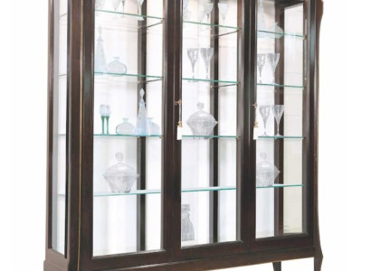 Luxury Display case Cabinets Showcases Wardrobe Living room Wood Black Glass