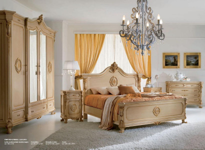 Bed Double bed Beds Bedroom Bed Frame Beige Wood Luxury
