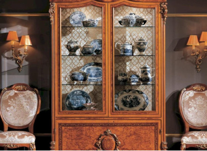Display case Cabinets Brown Big Showcases Luxury Wardrobe Wood Dining room