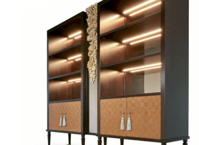Display case Cabinets Brown Showcases Luxury Wardrobe Office LED Living room
