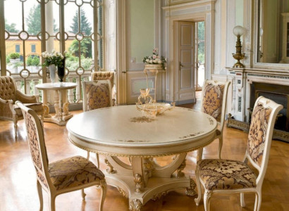 Suite dinette Dining room Dining table Chair Table Round Set 5tlg Group