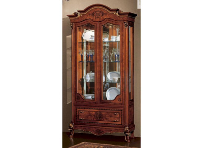 Display case Cabinets Brown Showcases Luxury Wardrobe Glass Wood Living room new
