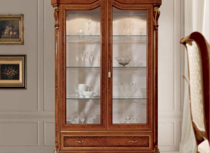 Display case Luxury Cabinets Showcases Wood Living room Furniture Gold Baroque