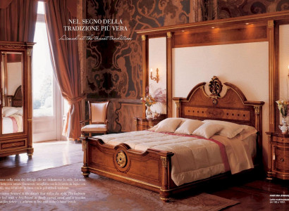 Double bed Bed Luxury Wood Bedroom Double Brown Beds new Baroque