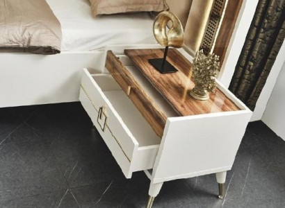 2x Bedside table Console Side Bedroom Tables Consoles Wood White