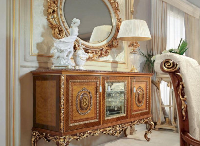 Wall mirror Mirror Gold Oval Baroque Living room Design
