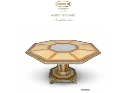 Table with eight corners Dining table Dining area Round table Tables Octagonal