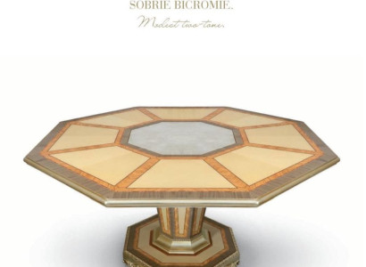Table with eight corners Dining table Dining area Round table Tables Octagonal