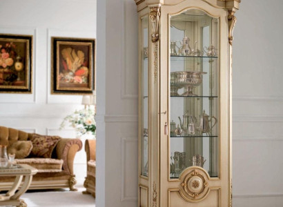 Display case Cabinets Luxury Showcases Wood Living room Furniture Gold Wardrobe