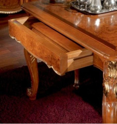 Dining table Table Extendable Dining Area Wood Big Brown Baroque Dining room