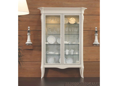 Luxury Display case with Doors Cabinets Showcases Wardrobe Living room Wood White
