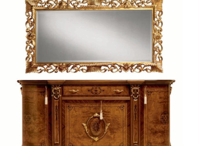 Wall mirror Mirror Luxury Wood Gold Baroque Bedroom Design Style Marzorati