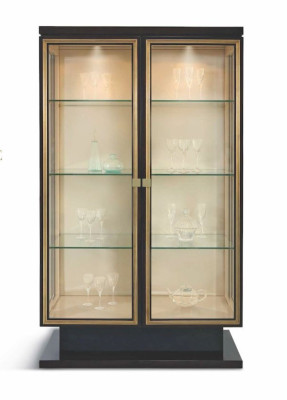 Display case Cabinets Showcases Luxury Wardrobe Living room Wood Glass Black
