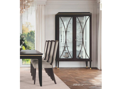 Display case Cabinets Showcases Brown Wardrobe Luxury Living room Wood Glass