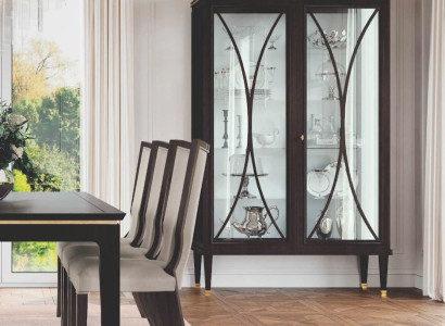 Display case Cabinets Showcases Brown Wardrobe Luxury Living room Wood Glass
