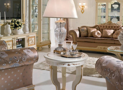 Side table Coffee table Table Living room Furniture Round Beige Wood