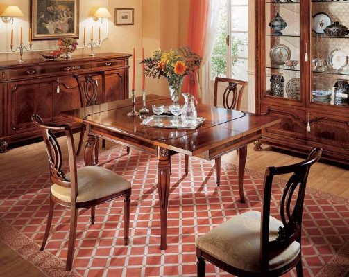 Dining table Dining room table Dining table Extendable Brown Dining room