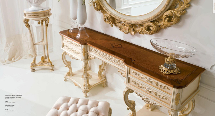 Flower Stand Stand Luxury Italian Furniture Handcraft Real Wood