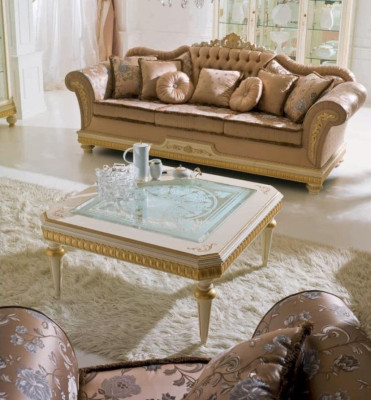 Coffee table Side table Table Living room Furniture Beige Wood Tables Design Luxury