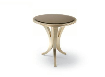 Side table Coffee table Round Wood Table Living room Furniture Beige