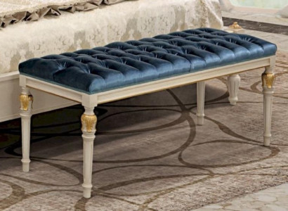 Stool Chesterfield Seater Seat Upholstery Stool Upholstery Fabric Wood Blue
