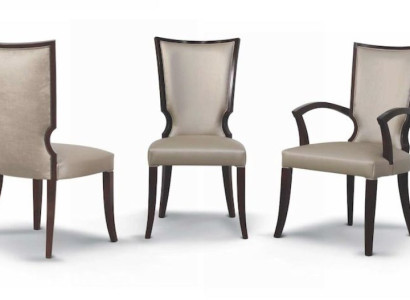 Chair without Armrests Dining room chair Kitchen chair Wood Fabric Gray