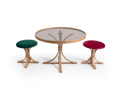 Living room Set Coffee table 2x Stool Luxury Furniture Table Coffee Modern