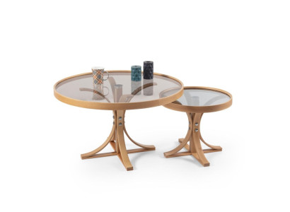 Designer 2x Coffee tables Living room Luxury Glass Complete Modern Furnishings