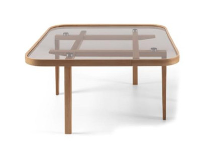Living room Coffee table Modern Luxury Furniture Glass Table Designer Wood