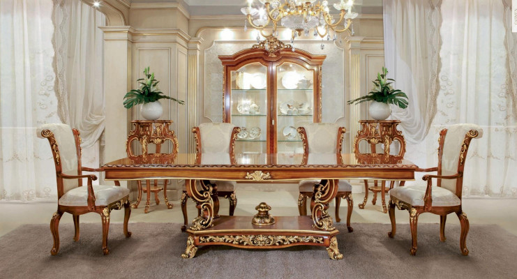 Luxury Dining room chair Chair Dining room Armchair Seater Chairs Baroque Gold