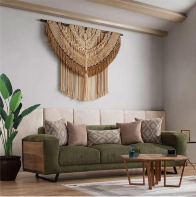 Green Living room 4-Seater Luxury Four-Seater Upholstery Sofa Relax Couch