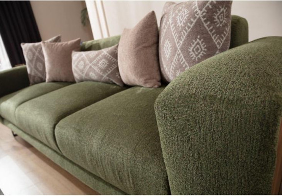 Green Living room 4-Seater Luxury Four-Seater Upholstery Sofa Relax Couch