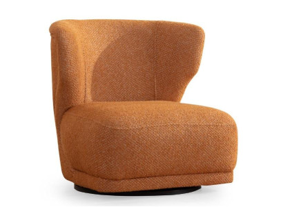 Orange upholstered armchair Living room Single seater Stylish relaxation armchair
