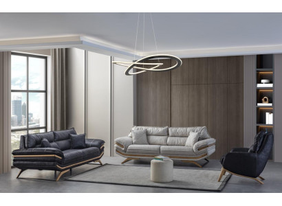 exclusive living room set consists of 2x 3-seater sofas and armchair 3 pieces