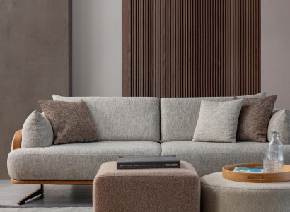 Luxurious 3-Seater Sofa Bright Color Modern Furniture in Living room