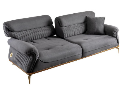 Modern Gray Color 3-Seater Sofa Comfort and style in one ensemble
