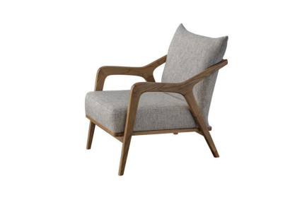 Armchair Modern Design Living room Furniture Light Gray Color Luxury Style