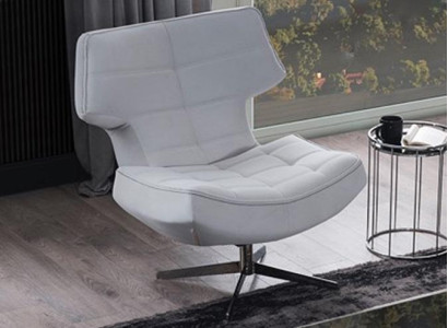 Design Armchair Modern Living room Furniture White Color Luxury Style