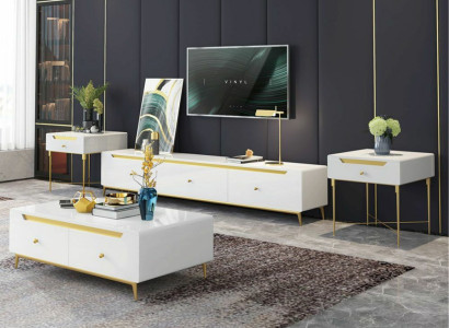 Sideboard Coffee table Sideboard Low Board Side Wardrobe Living Room 4pcs.