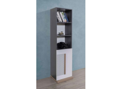 Wardrobe Wood Bookcase Youth Room Gray Cabinets Shelf Furniture new