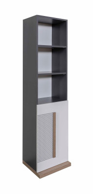 Wardrobe Wood Bookcase Youth Room Gray Cabinets Shelf Furniture new
