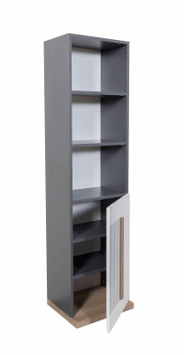 Wardrobe Wood Bookcase Youth Room Gray Cabinets Shelf Furniture new