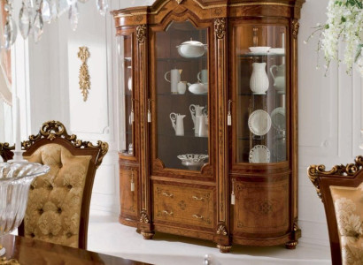 Display case Cabinets Showcases Wood Luxury Glass Cabinet Furniture Wardrobe Brown Baroque new