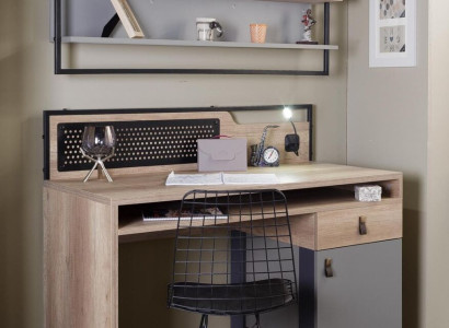 Desk Brown Table Bedroom Youth Room Wood Furniture 131x63x109cm