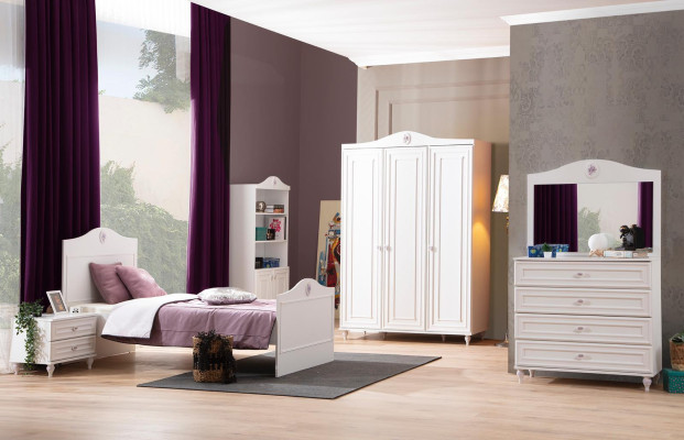 Youth bed Childrens bed Kids Design Modern White Bed Childrens room new