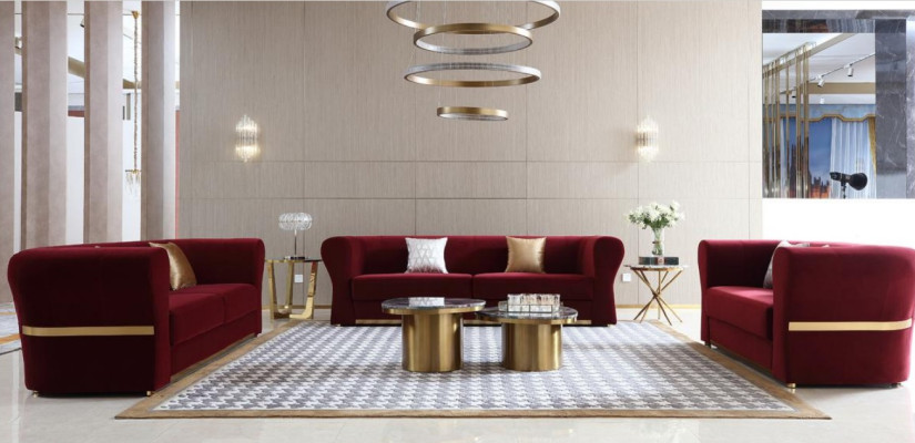 Coffee table Round Luxury Living room Table Coffee table Design Tables Style Furniture 2pcs