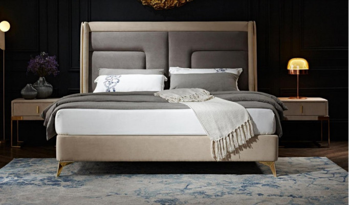 Luxury Bedroom Bed Design Upholstery Beds Furniture Sleep Hotel Double 180x200